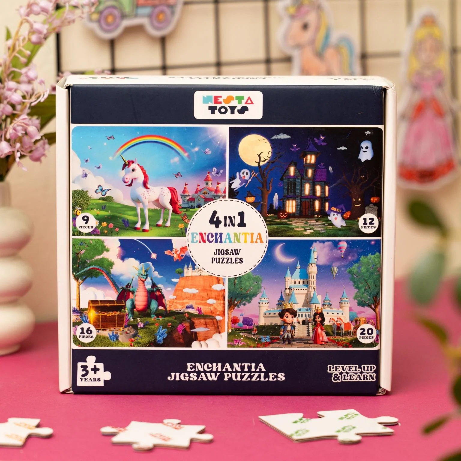 Enchantia - 4 in 1 Level Up & Learn Jigsaw Puzzle (9 Pcs - 20 Pcs) - Image 10