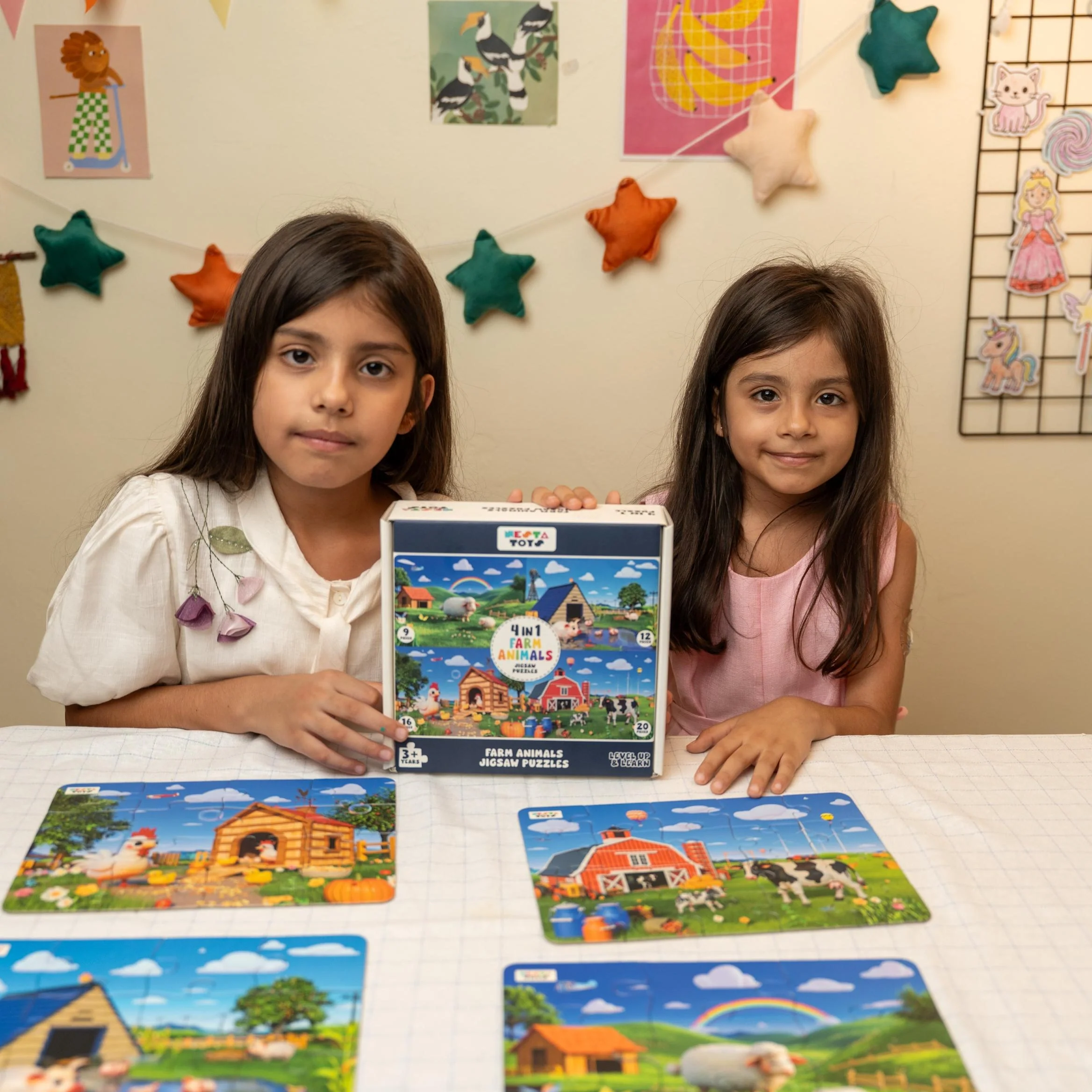 Farm Animals - 4 in 1 Level Up & Learn Jigsaw Puzzle (9 Pcs - 20 Pcs) - Image 4