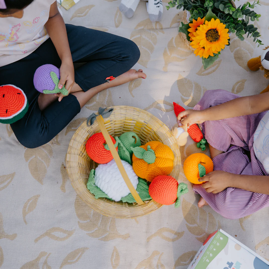 Crochet Fruits & Vegetable Toys | Play Food for Kids (10 Pcs) - Image 3