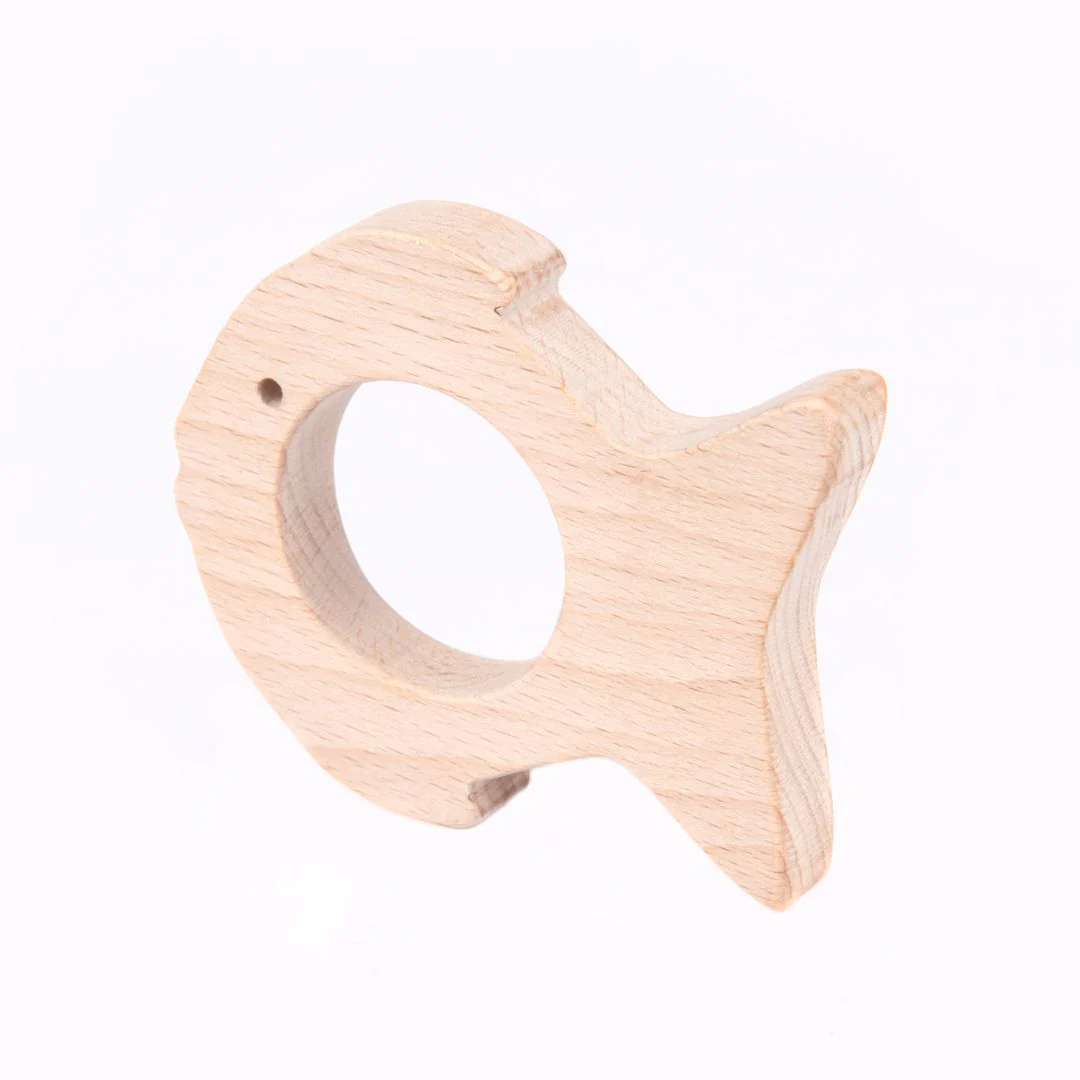 Wooden Dinosaur Blocks, Egg Shaker Rattle & Teether (6+ Months) - Image 4