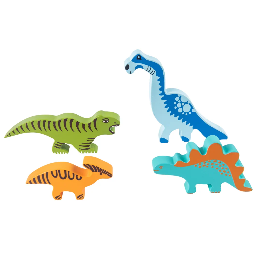Wooden Dinosaur Building Blocks Toy (9 Pcs) - Image 7