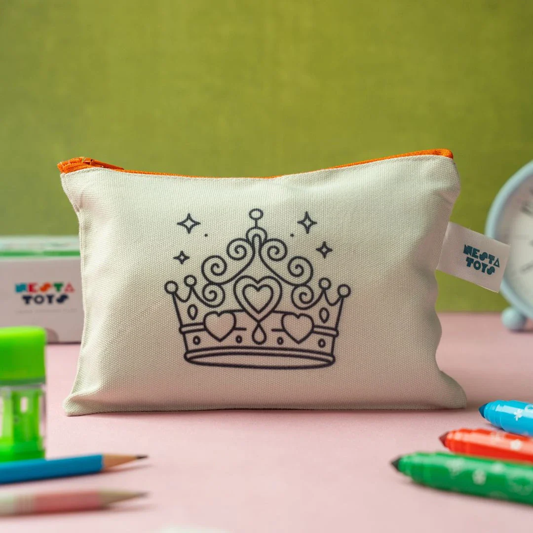 DIY Coloring Cotton Pouch for Kids  (Set of 4) – Princess Theme - Image 13