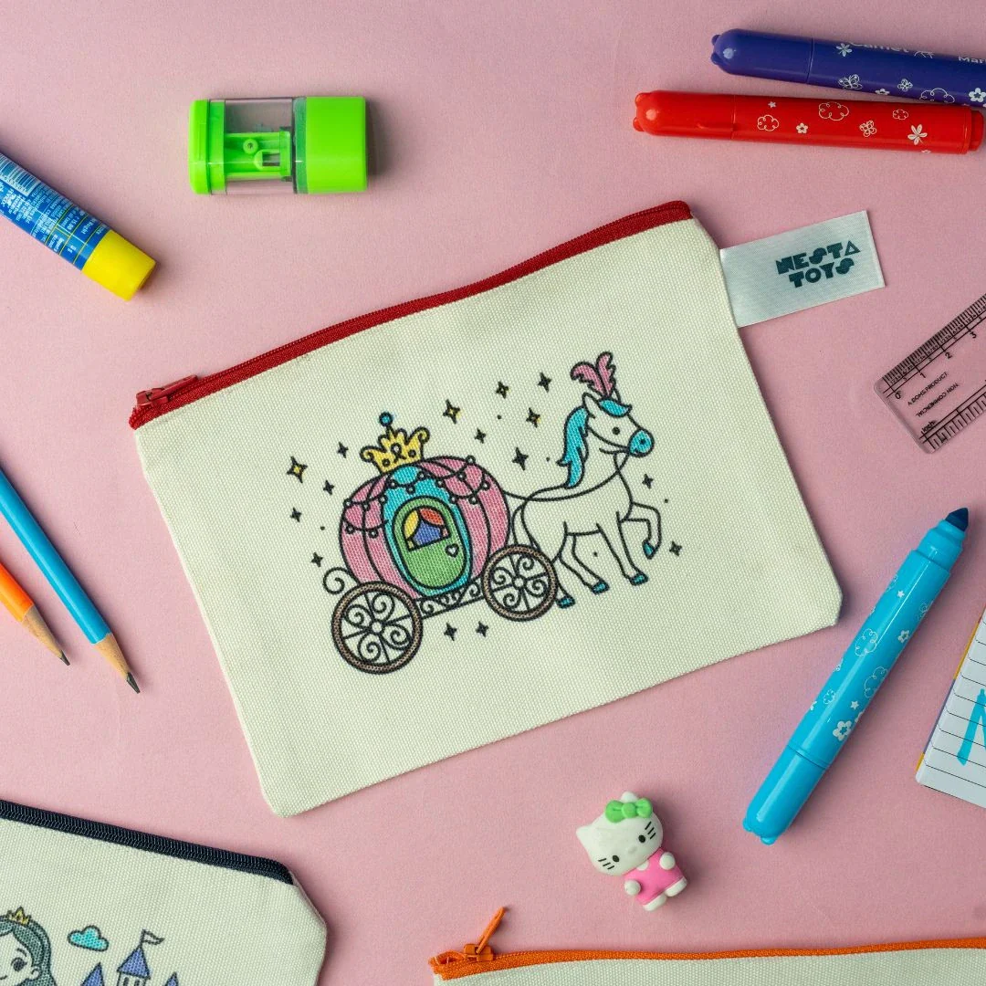 DIY Coloring Cotton Pouch for Kids  (Set of 4) – Princess Theme - Image 6