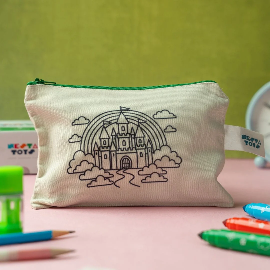 DIY Coloring Cotton Pouch for Kids  (Set of 4) – Princess Theme - Image 9