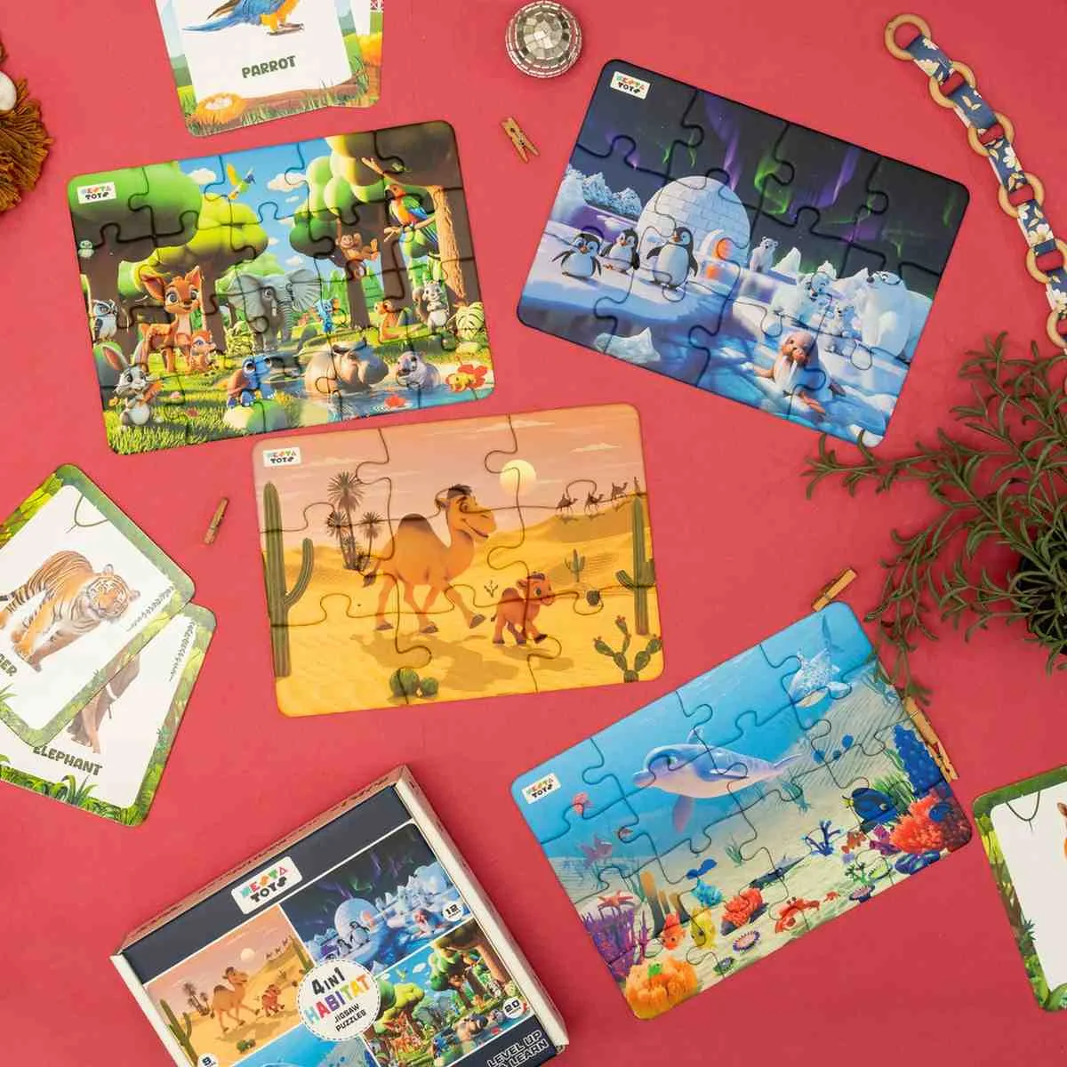 Habitat - 4 in 1 Level Up & Learn Jigsaw Puzzle (9 Pcs - 20 Pcs) - Image 11