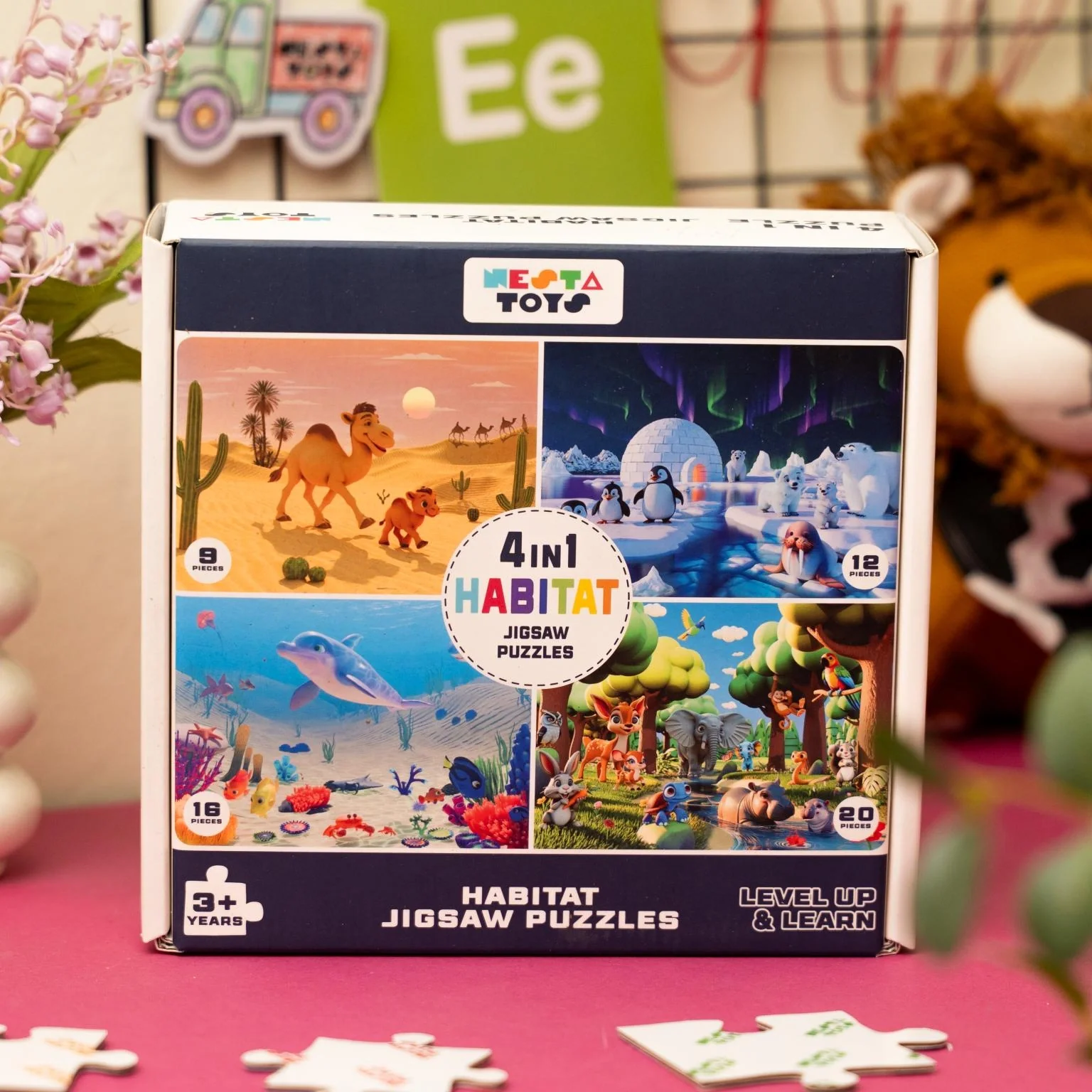 Habitat - 4 in 1 Level Up & Learn Jigsaw Puzzle (9 Pcs - 20 Pcs) - Image 12