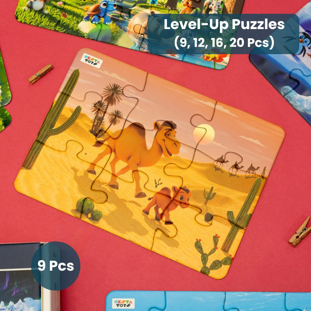 Habitat - 4 in 1 Level Up & Learn Jigsaw Puzzle (9 Pcs - 20 Pcs) - Image 3