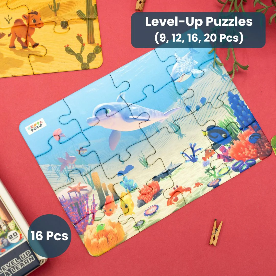 Habitat - 4 in 1 Level Up & Learn Jigsaw Puzzle (9 Pcs - 20 Pcs) - Image 5