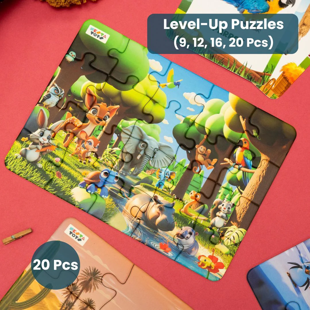 Habitat - 4 in 1 Level Up & Learn Jigsaw Puzzle (9 Pcs - 20 Pcs) - Image 6
