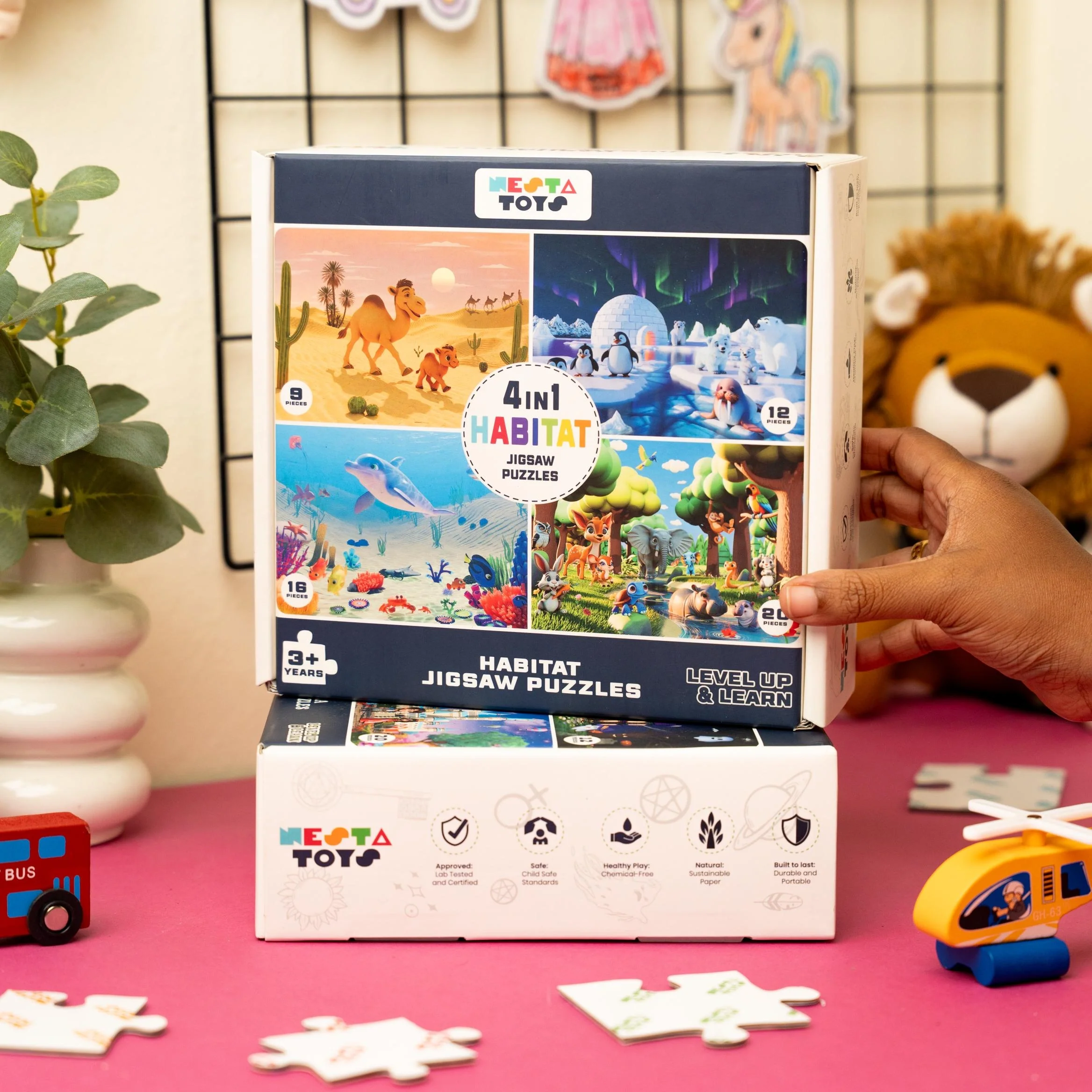 Habitat - 4 in 1 Level Up & Learn Jigsaw Puzzle (9 Pcs - 20 Pcs) - Image 7