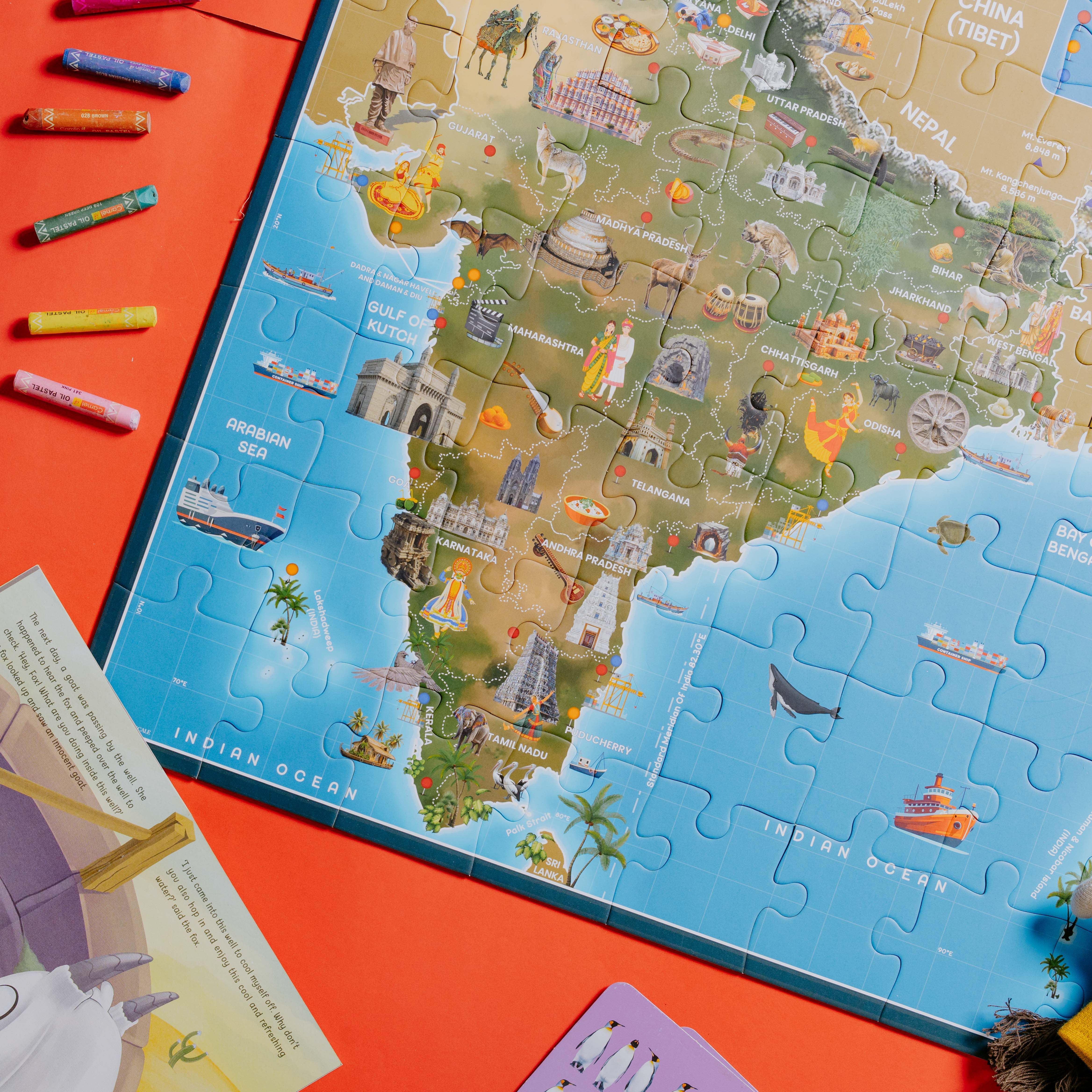 India Map Jigsaw Puzzle (64 Pcs) - Image 6