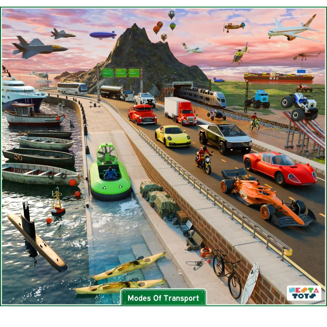 Modes of Transport Jigsaw Puzzle (64 Pcs) - Image 4