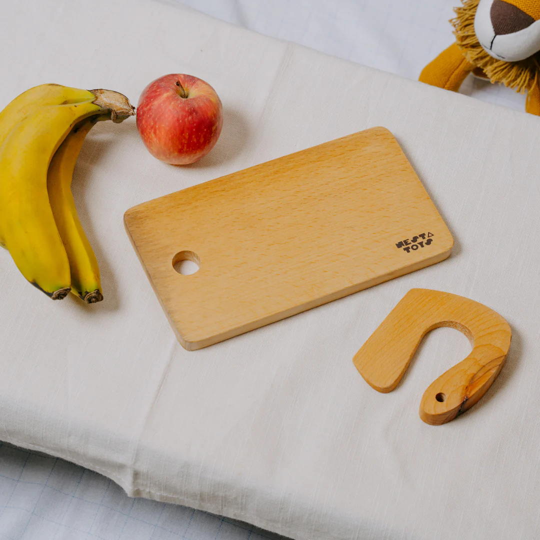 Montessori Chopping Board & Knife | Safe Cutting Tool for Kids - Image 4