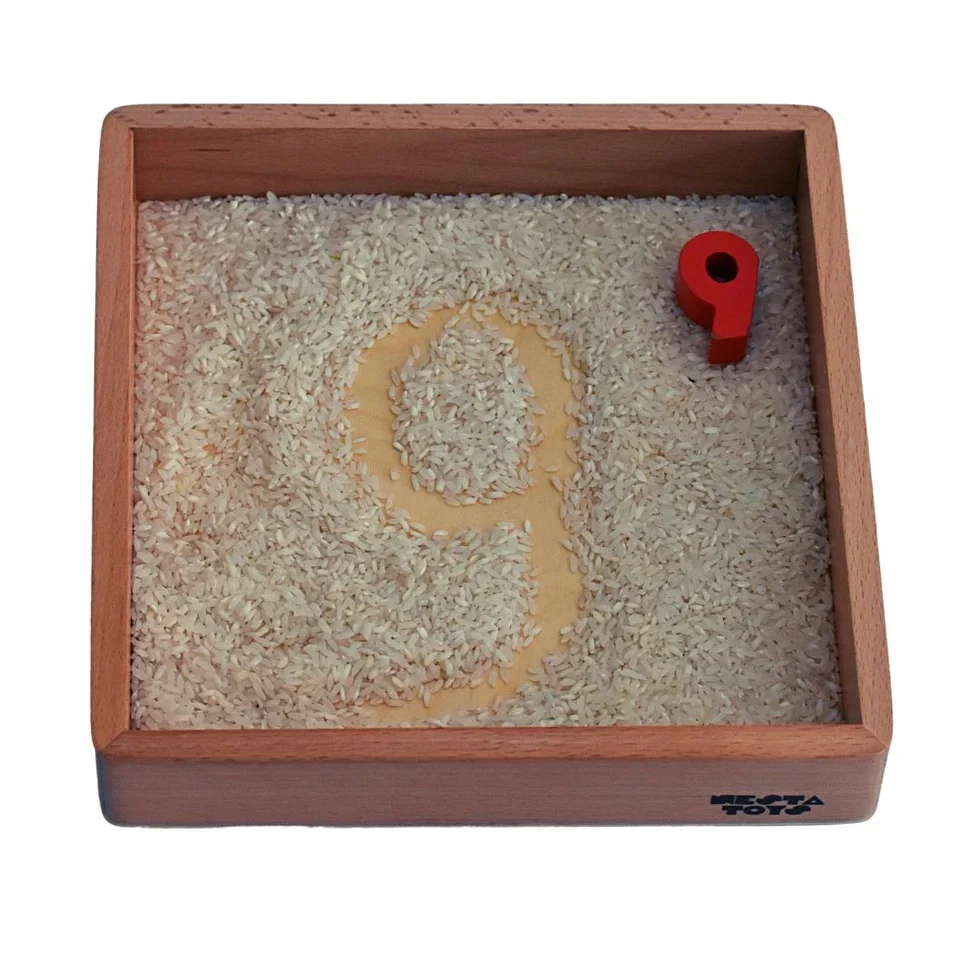 Wooden Montessori Tray | Sand Writing & Sensory Learning Toy - Image 4