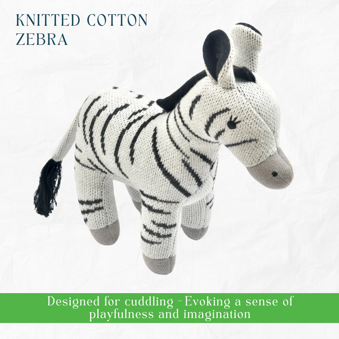 Newborn Gift Set – Swaddle, Zebra Plush Toy & Wooden Teethers - Image 6