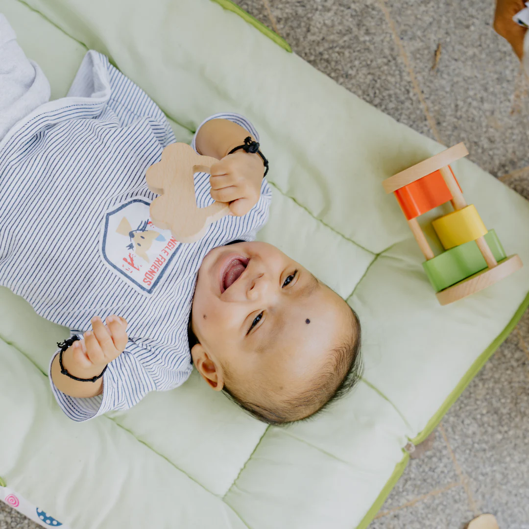 Newborn Gift Set – Skwish Rattle, Clacker Rattle & Wooden Teethers - Image 3