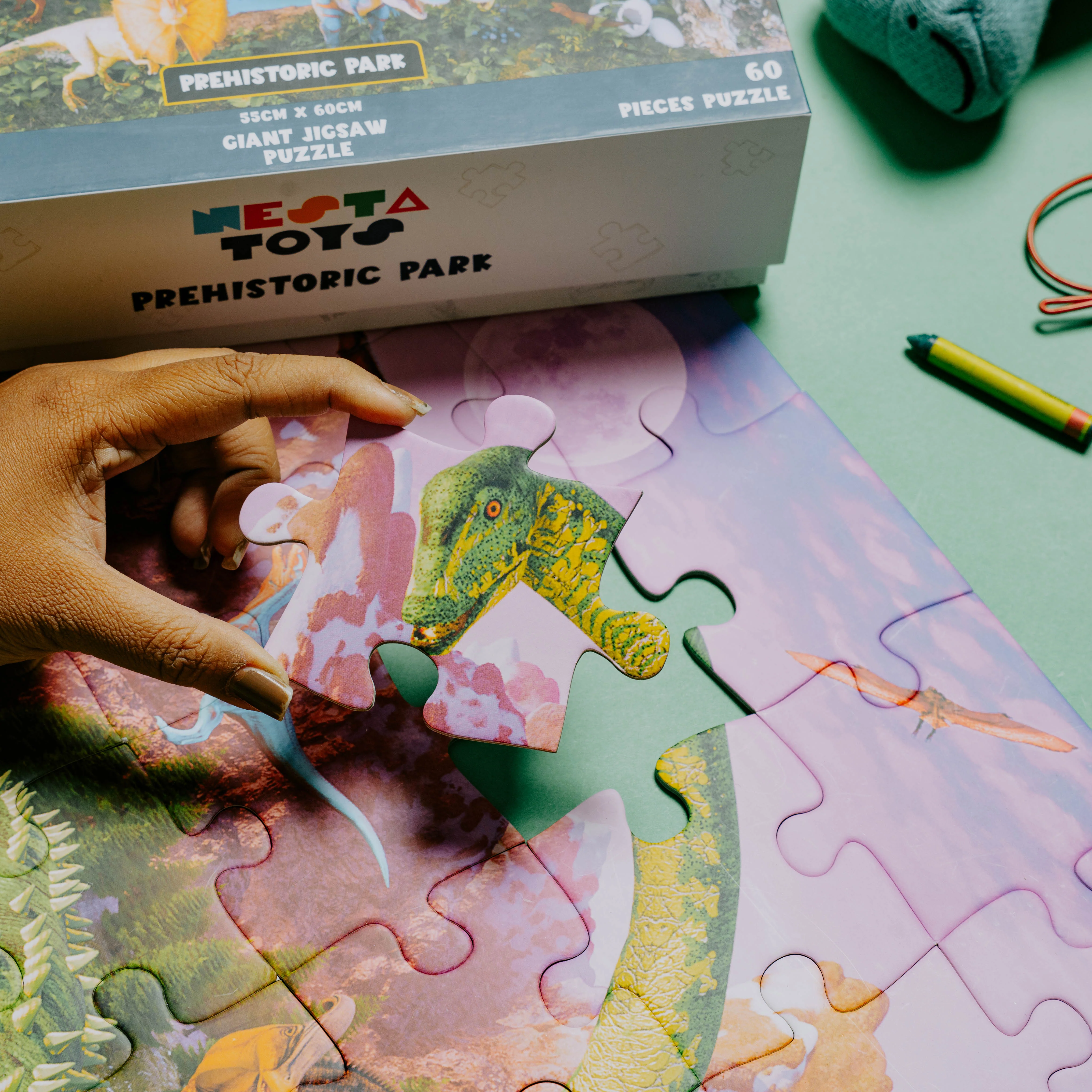 Prehistoric Park Jigsaw Puzzle for Kids (64 Pcs) - Image 4