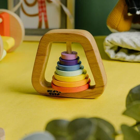 Wooden Rainbow Rattle - Image 3
