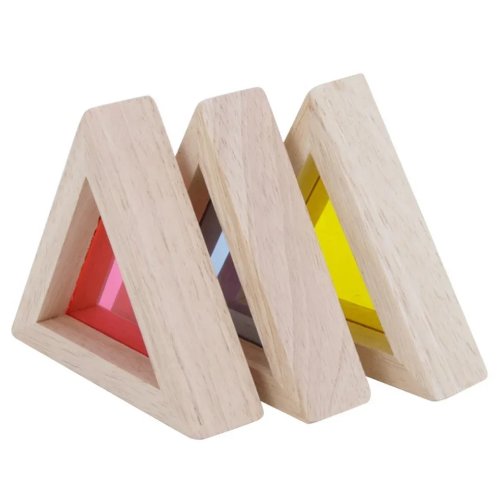Wooden Acrylic Rainbow Building Blocks Toy (24 Pcs) - Image 4