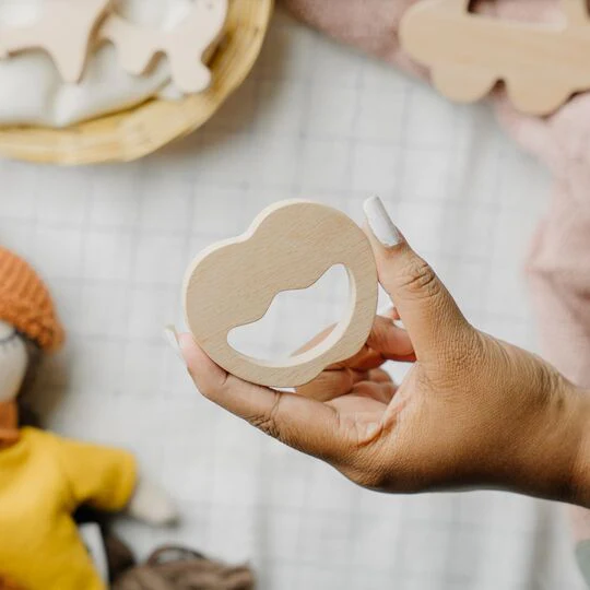 Wooden Egg Shaker (Rattle) & Teether Combo (3+ Months) - Image 7