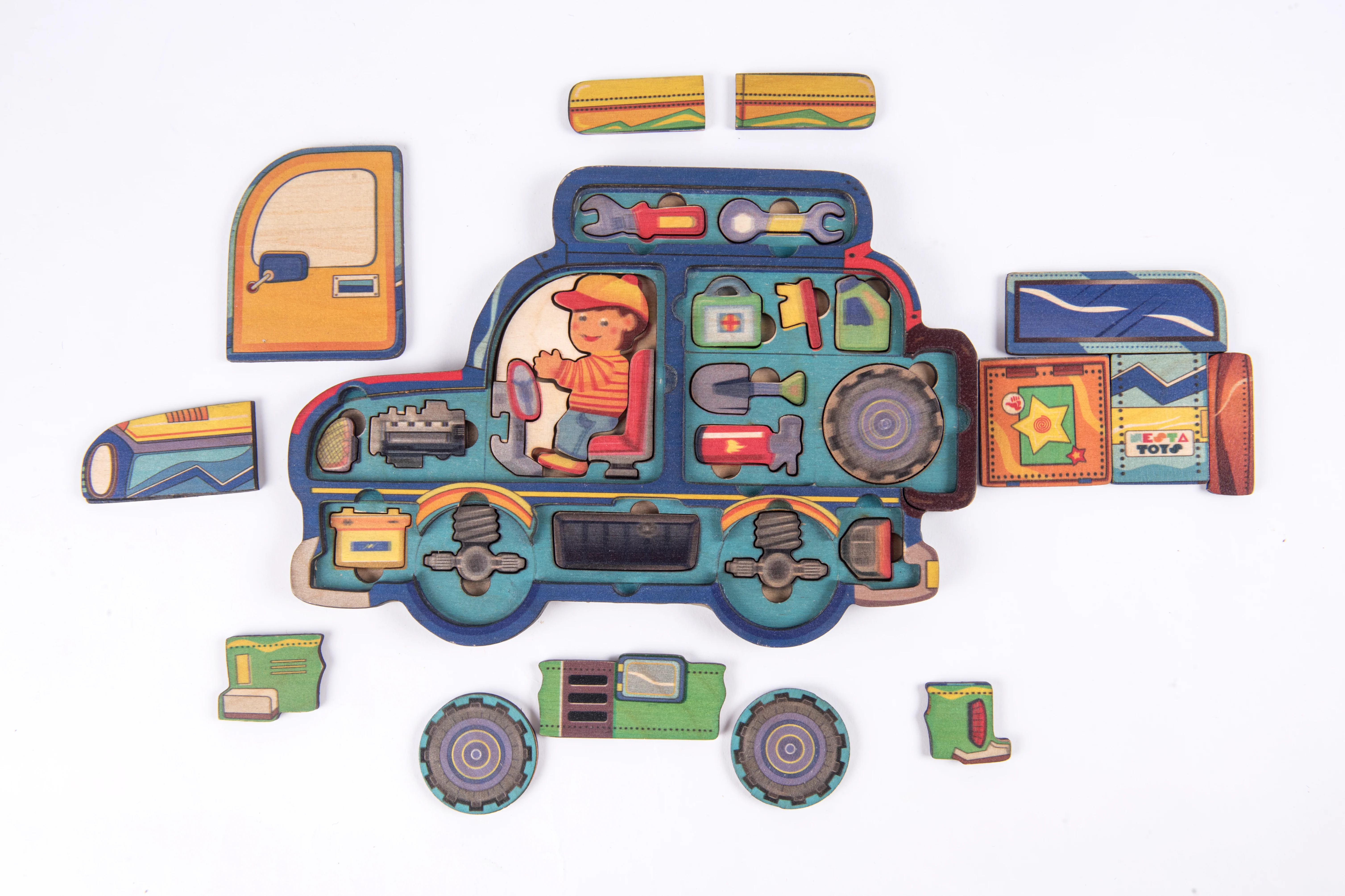 Wooden Car Puzzle - Image 4