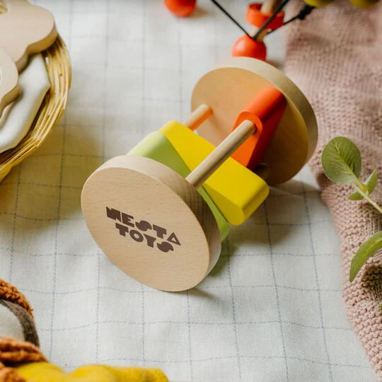 Clacker Toy | Wooden Rattle for Babies - Image 3