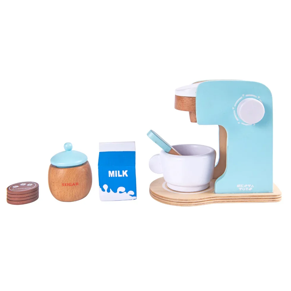 Wooden Coffee Machine Toy (Blue) - Image 5