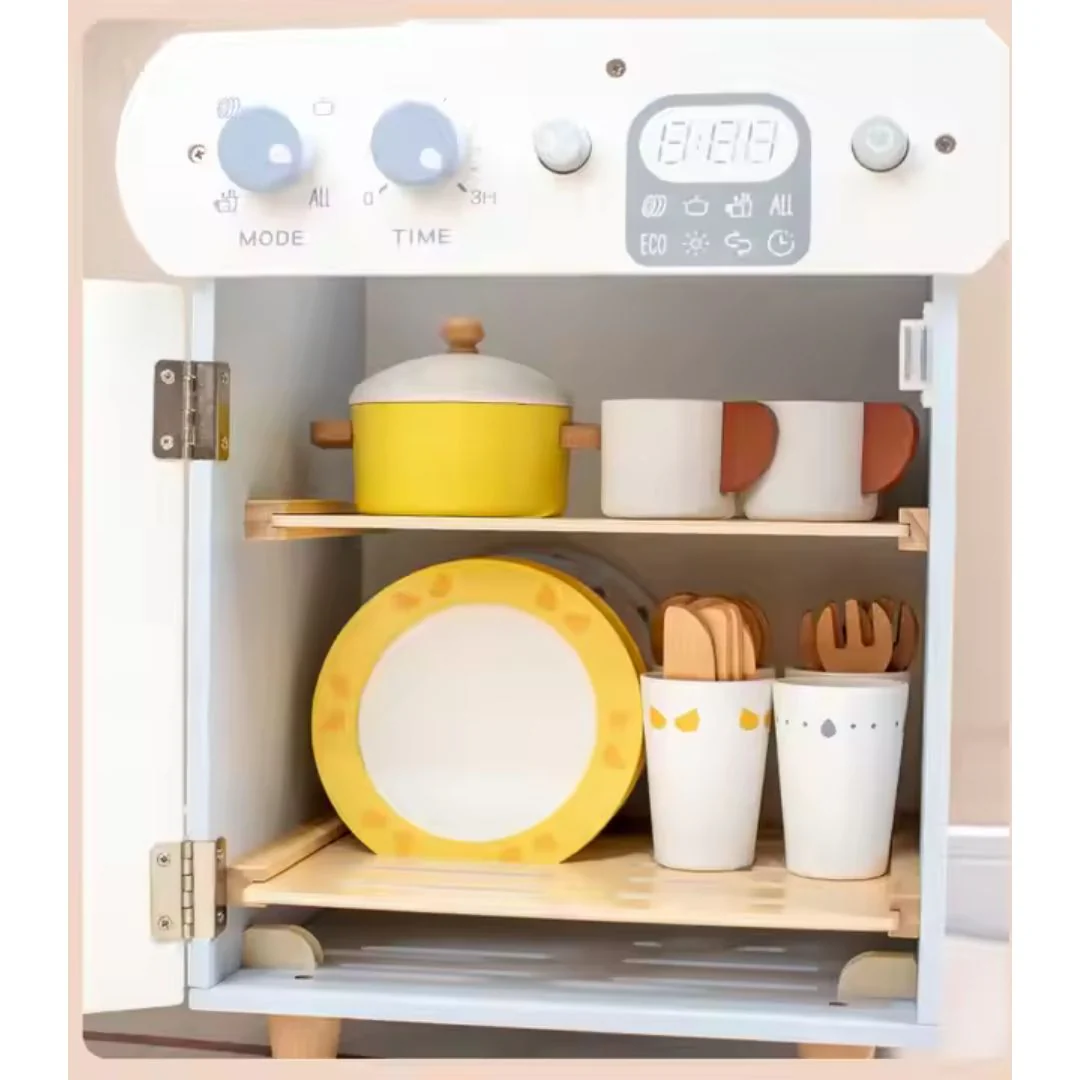 Wooden Dishwasher Kitchen Toy Set - Image 3