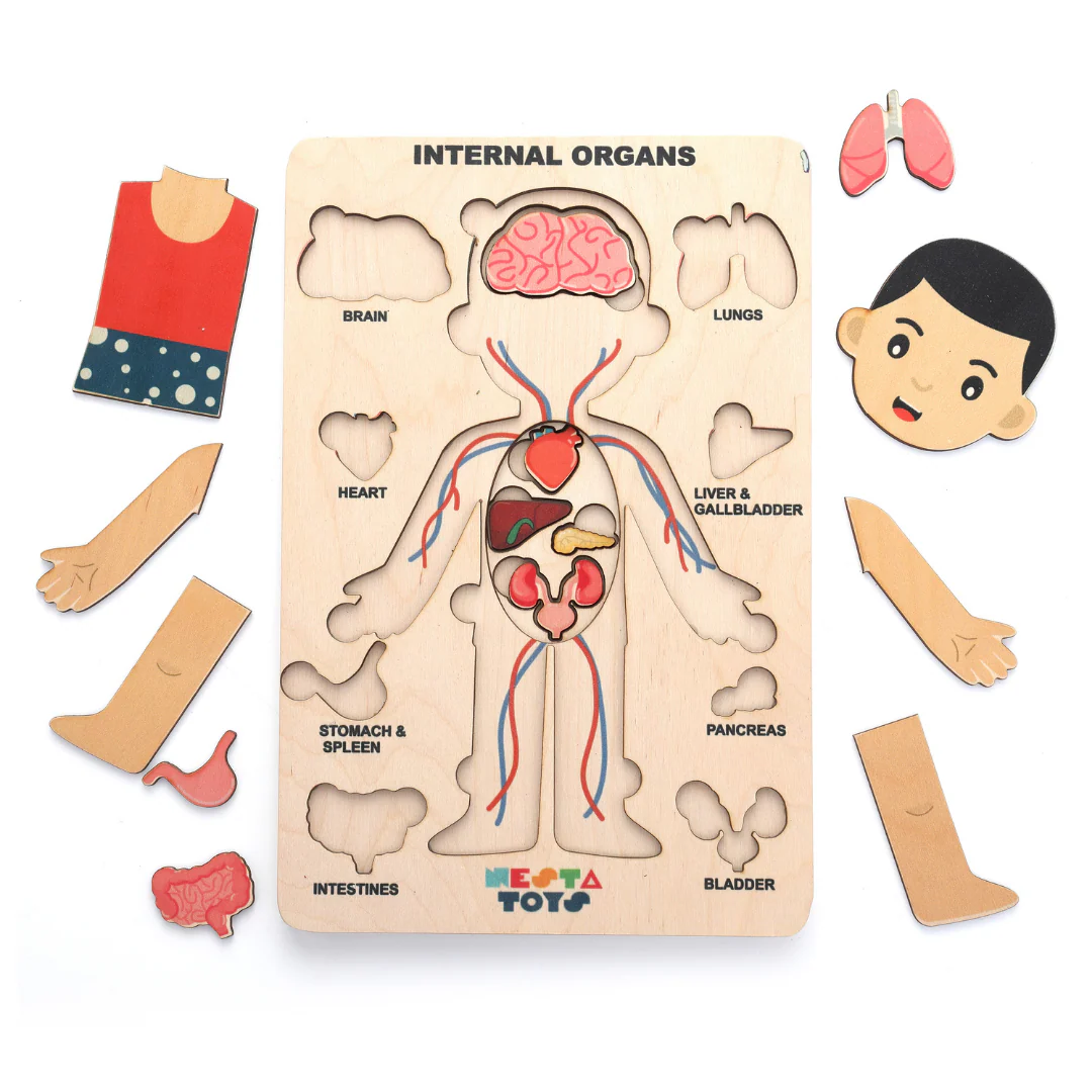 Wooden Doctor Set Toy - Pretend Play Toys & Puzzles Combo - Image 4
