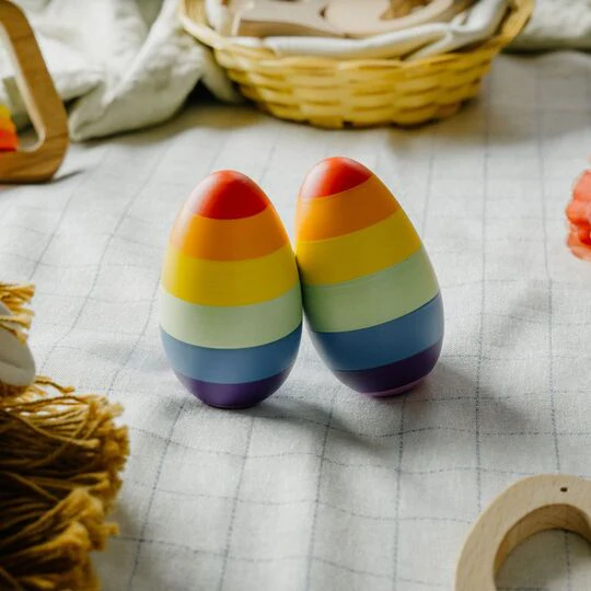 Wooden Egg Shaker (Rattle) & Teether Combo (3+ Months) - Image 4