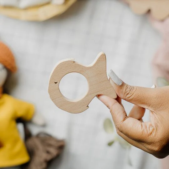 Wooden Fish Teether Toy (Beech Wood) - Image 3