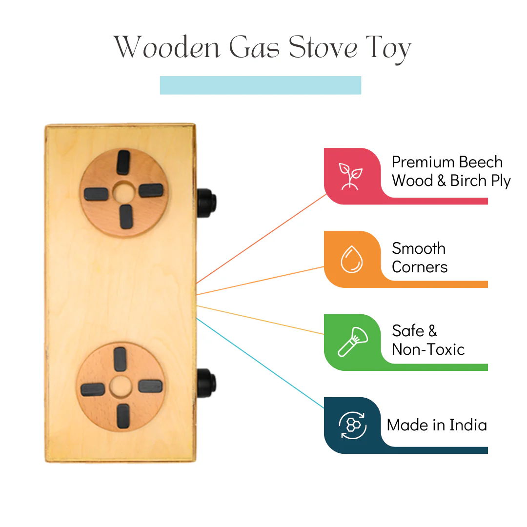 Wooden Gas Stove Toy - Image 6