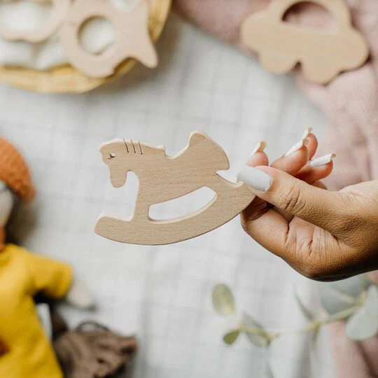 Rocking Horse Teether (Beech Wood) - Image 3