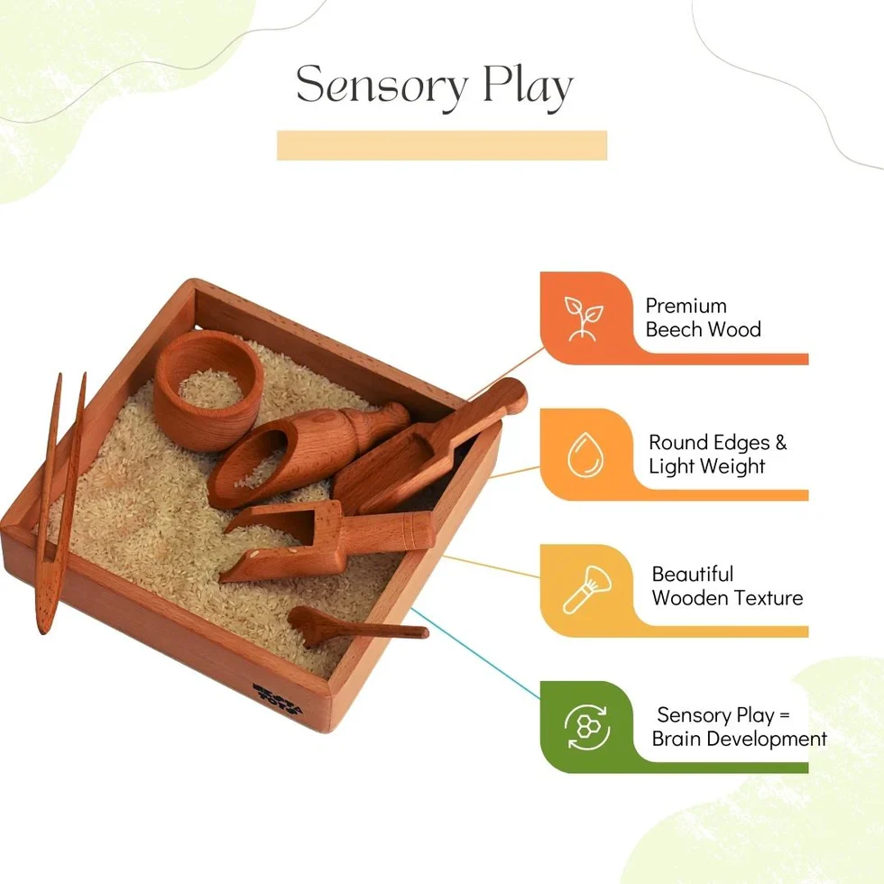 Wooden Sensory Bin Tools for Kids (6 Pcs) - Image 13