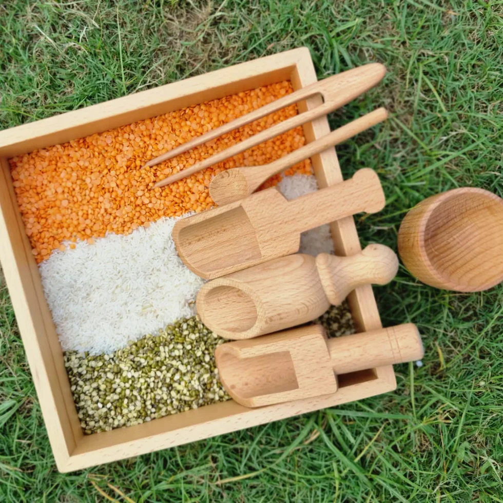 Wooden Sensory Bin Tools for Kids (6 Pcs) - Image 4