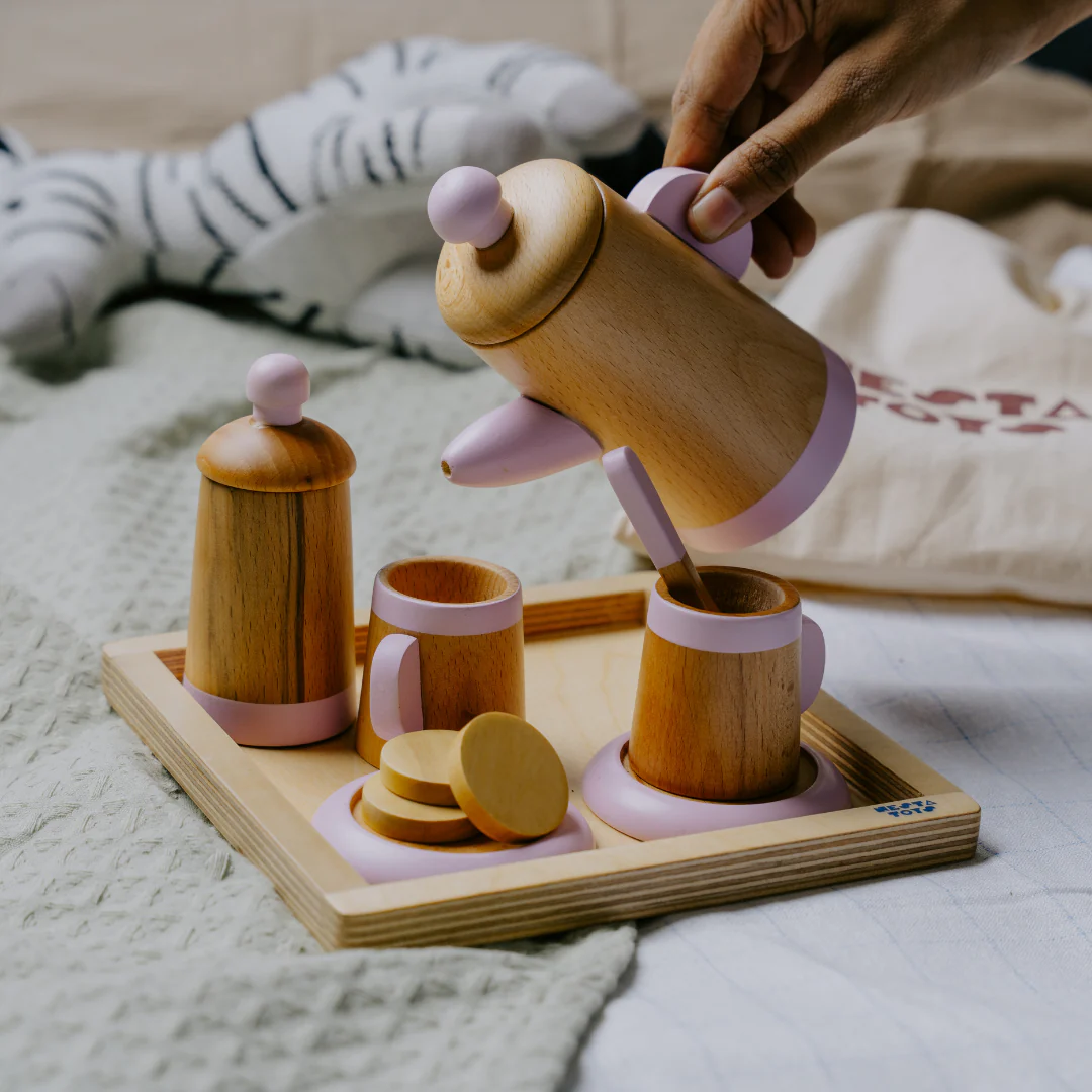 Wooden Tea Set Toy (10 Pcs) - Image 4