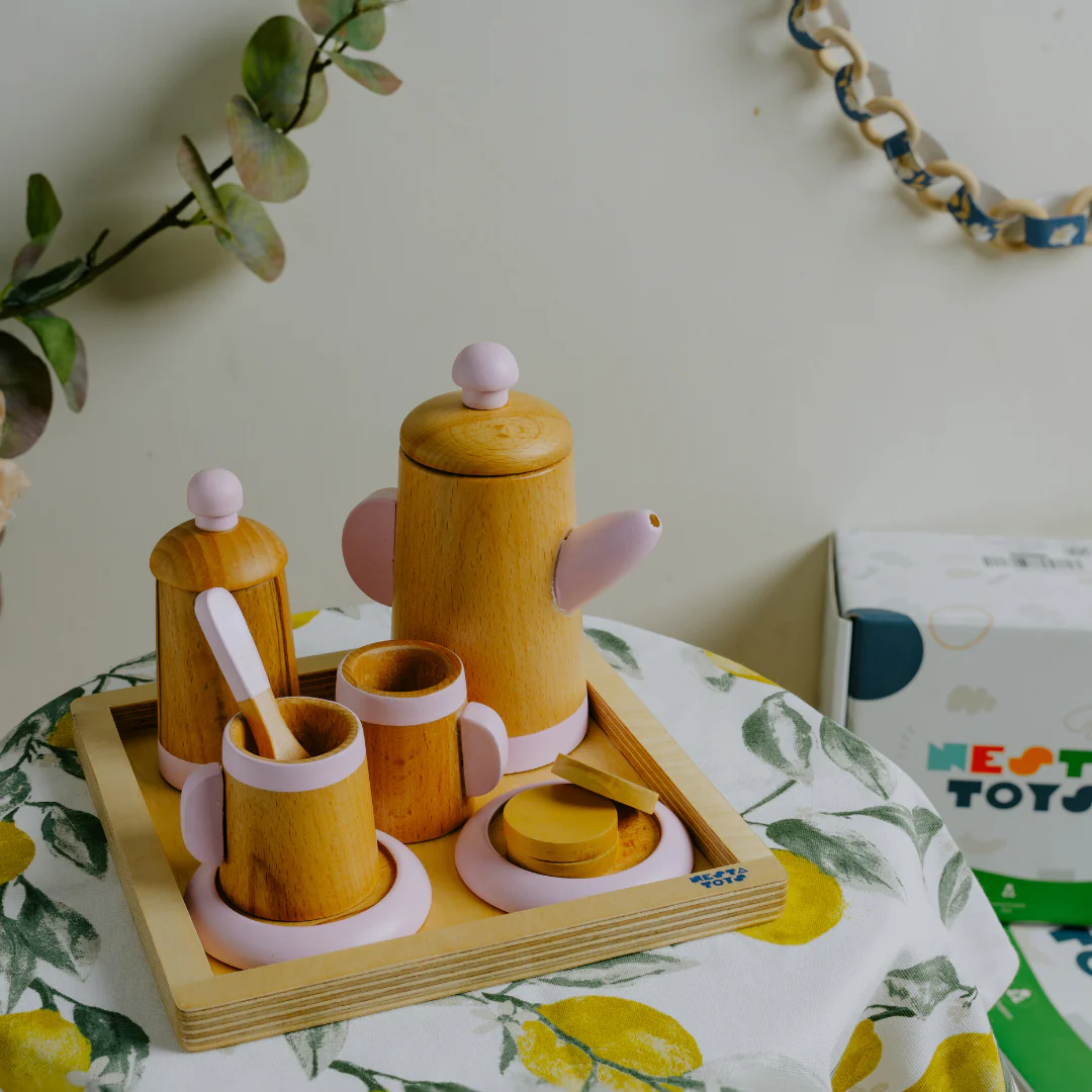 Wooden Tea Set Toy (10 Pcs) - Image 5