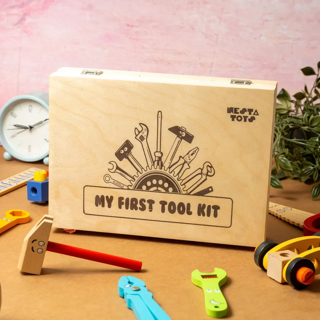 Wooden Tool Kit Toy with Tool Box (40 Pcs) - Image 14
