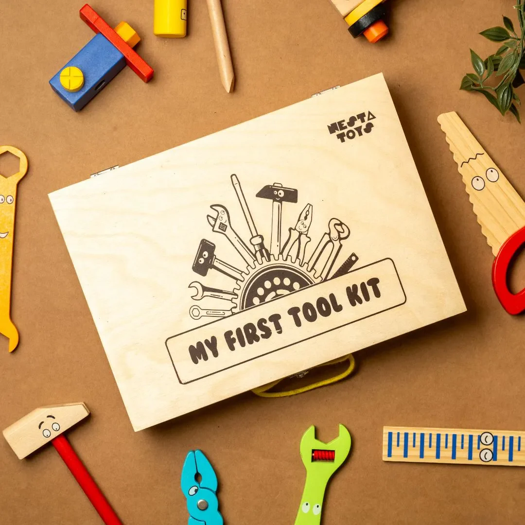 Wooden Tool Kit Toy with Tool Box (40 Pcs) - Image 2