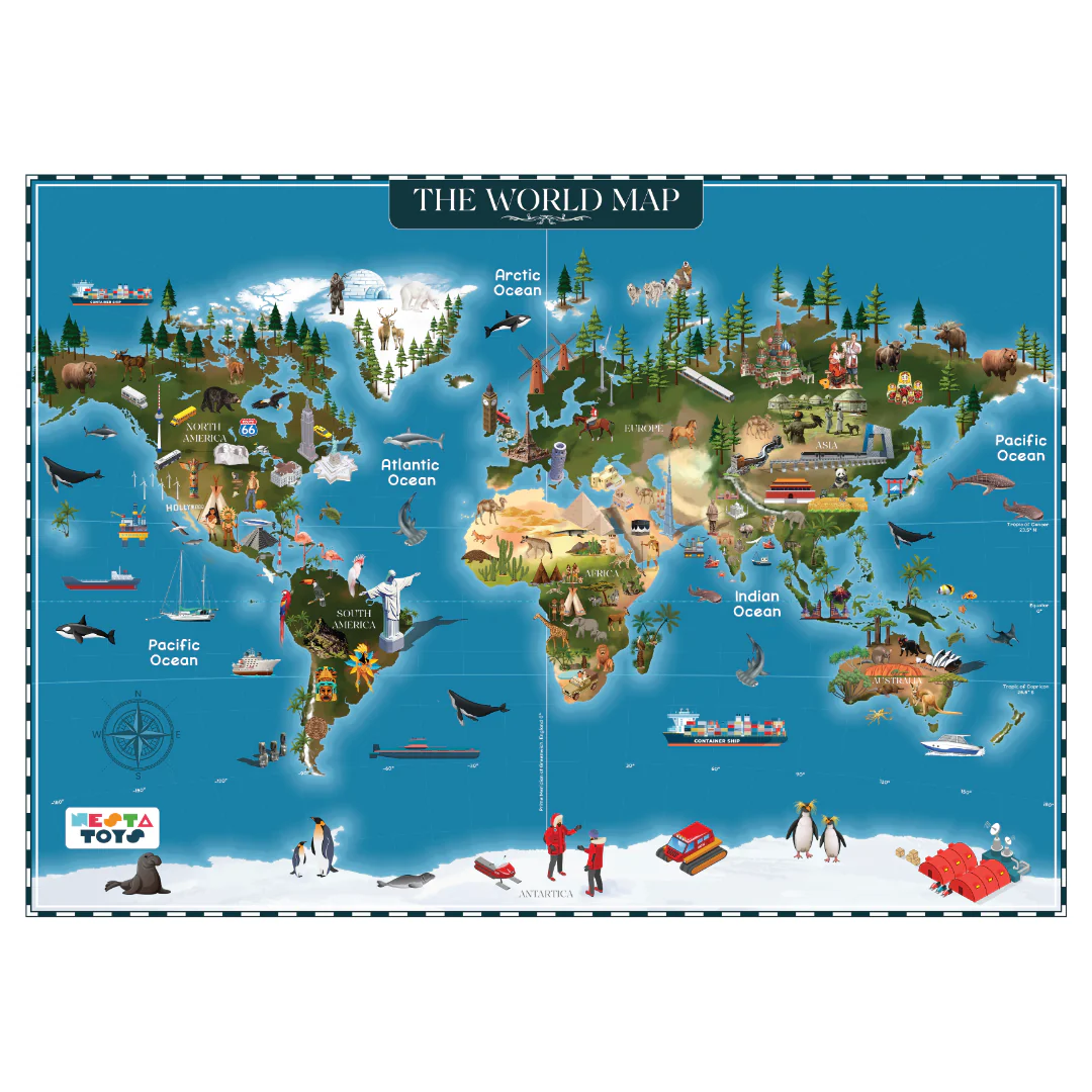 World Map Jigsaw Puzzle (108 Jumbo Pieces) - Image 6