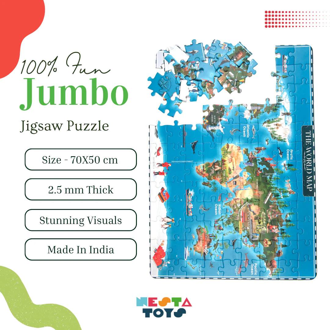 World Map Jigsaw Puzzle (108 Jumbo Pieces) - Image 7